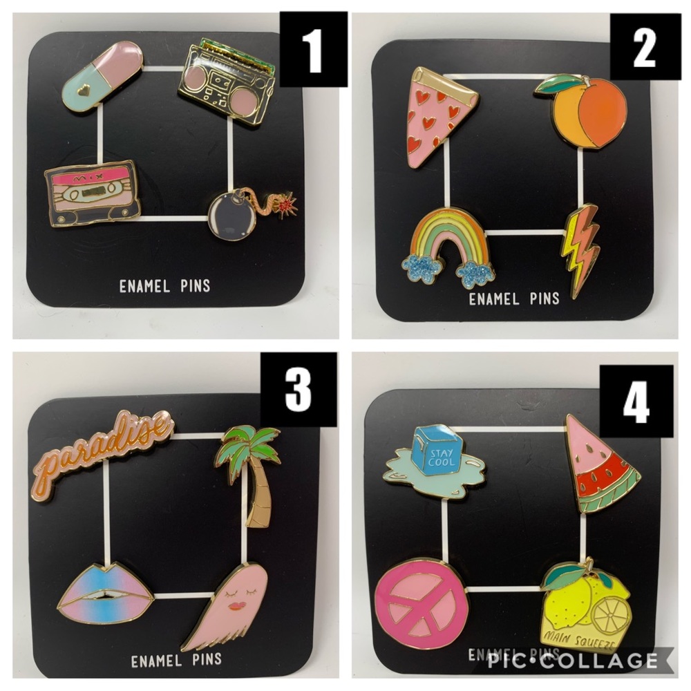 4/$25 NEW Enamel Lapel Foodie Purse Pins - Picture 1 of 6